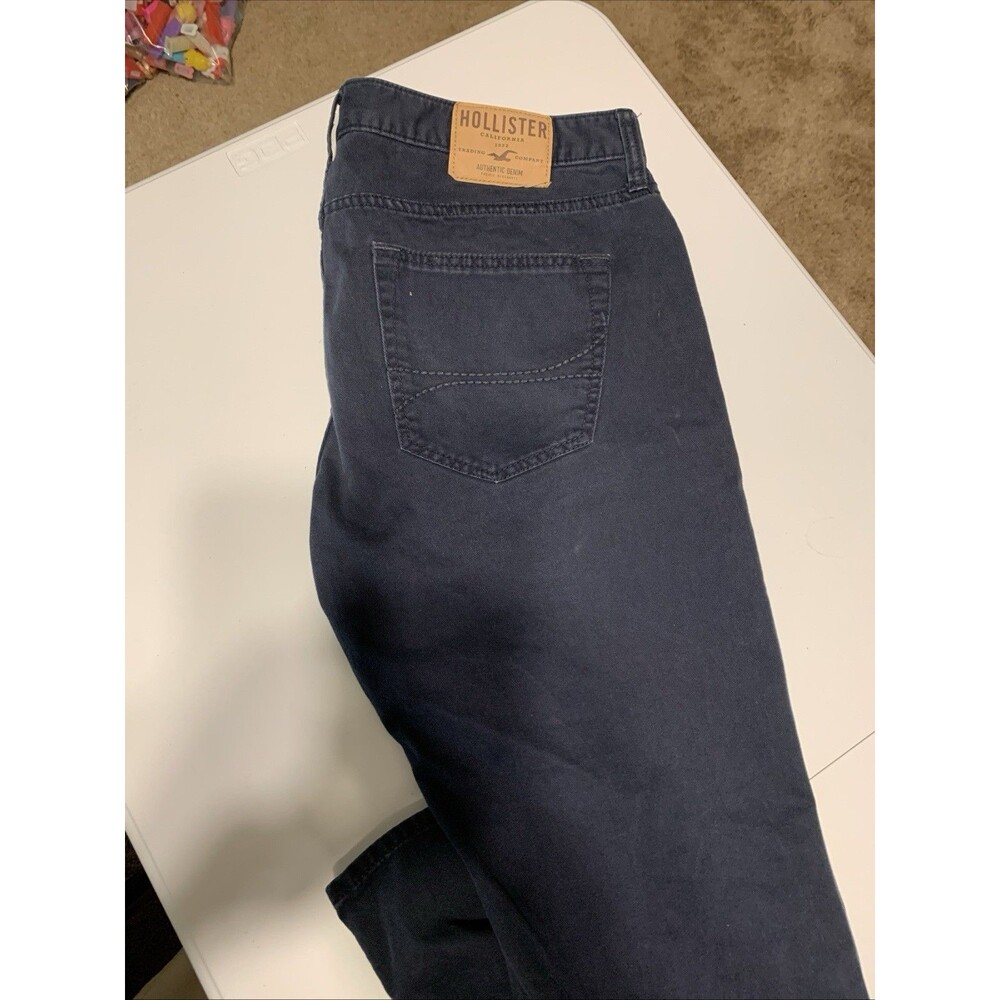 HOLLISTER Jeans Mens 36x32 Blue Slim Straight Denim Pants